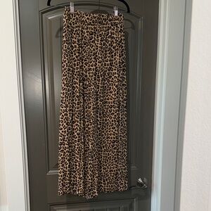 Leopard Print Wide Leg Pants